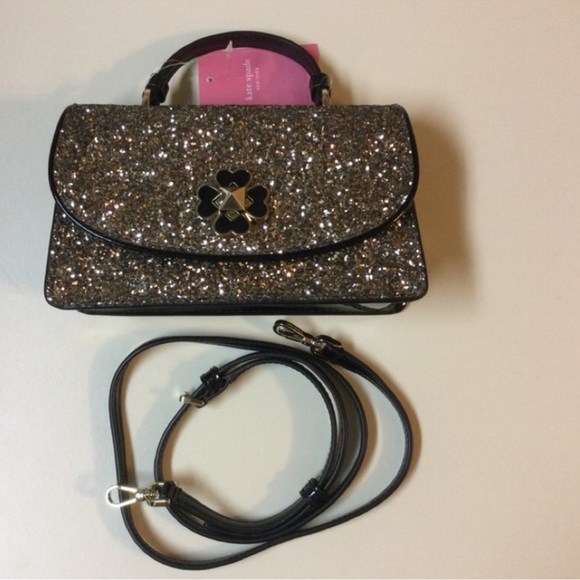NWT Kate Spade Mini Odette Glitter Satchel Crossbody - Picture 2 of 8